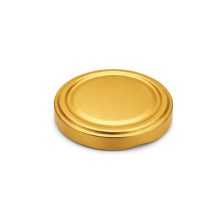 66 plechových viečok - zlaté