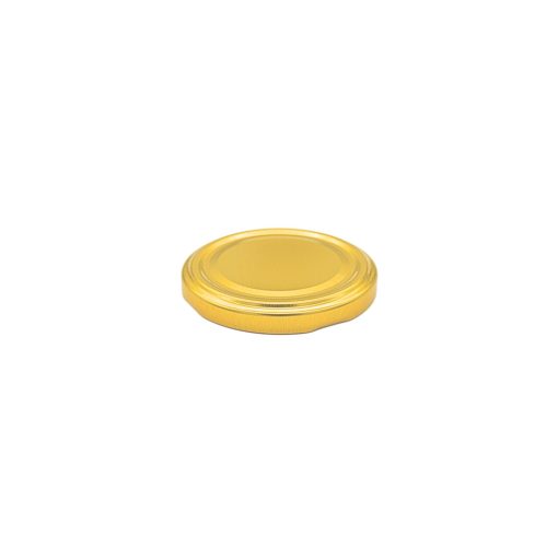 66 plechových viečok - zlaté