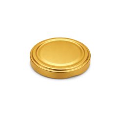 63 plechových viečok - zlatých