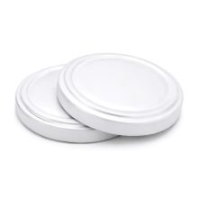 Vrchnák na 100 plechoviek - biely