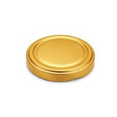 82 plechových viečok - zlatých
