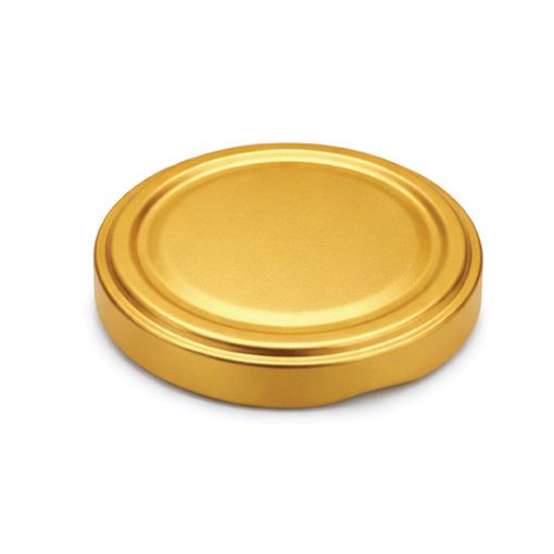 100 plechových viečok - zlaté