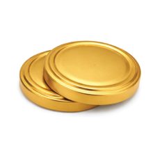 100 plechových viečok - zlaté