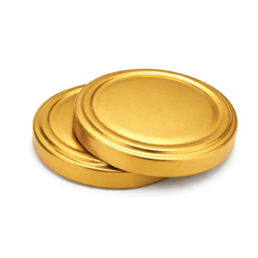 100 plechových viečok - zlaté