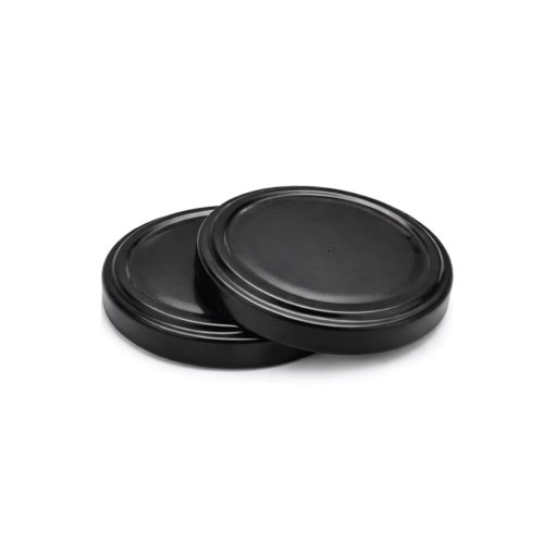 63 viečok na plechovku - čierne