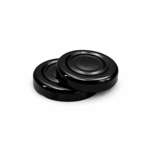 38-palcové viečko na plechovku - hlboko uzatvárateľné (čierne)