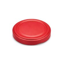 89 plechových viečok - červených