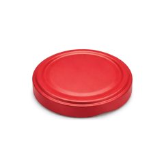 89 plechových viečok - červených