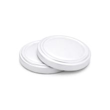 66 plechových viečok - bielych