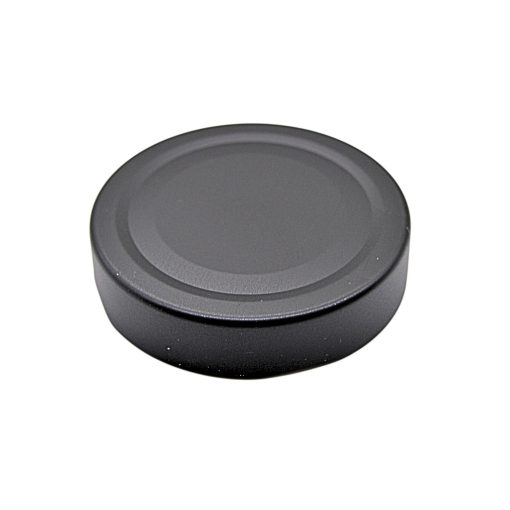 Vrchnák na plechovku veľkosti 70 - čierny matný (hlboko uzatvárateľný)