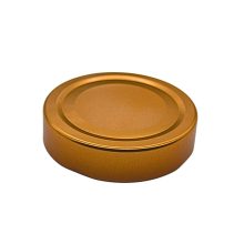 Plechové viečko zo 70. rokov - bronzové (hlboko uzavreté)