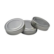 Plechové viečko zo 70. rokov - strieborné (s hlbokým uzáverom)