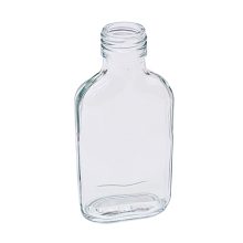 100 ml plochá fľaša so skrutkovacím uzáverom