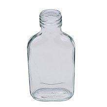 100 ml plochá fľaša so skrutkovacím uzáverom