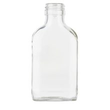 100 ml plochá fľaša so skrutkovacím uzáverom