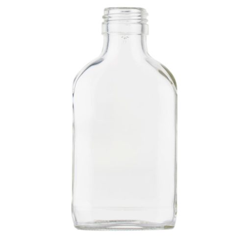 100 ml plochá fľaša so skrutkovacím uzáverom