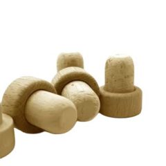 Korková zátka s drevenou hlavičkou (27x18 mm)