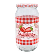 1000ml pohár - jahoda s viečkom