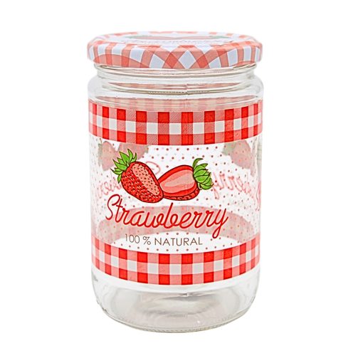 660ml pohár - jahoda s viečkom