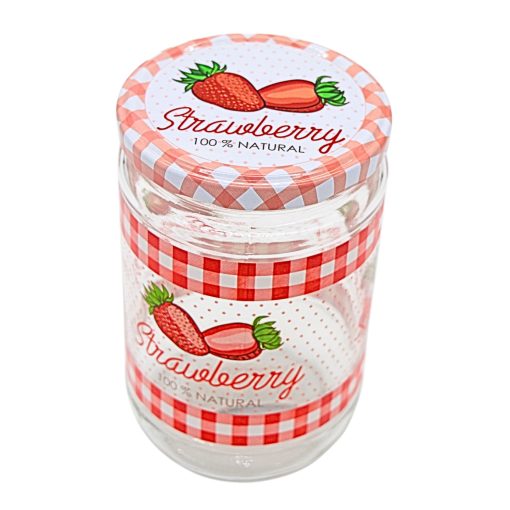 660ml pohár - jahoda s viečkom