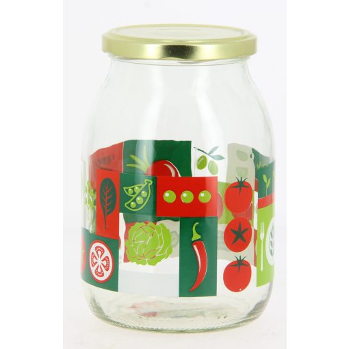 1000 ml zavárací pohár so zlatým viečkom Pachino