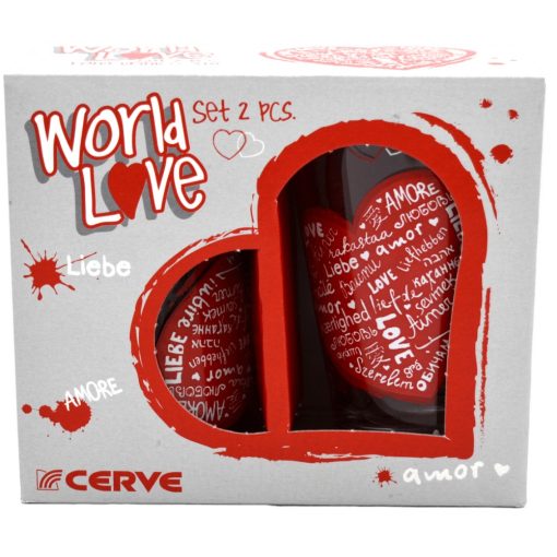 Sada pohárov World Love (2 ks)