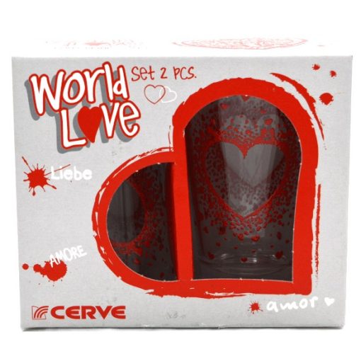 Sada pohárov World Love (2 ks)