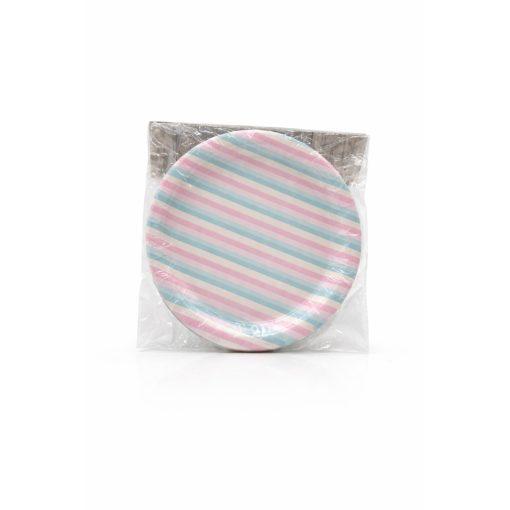 Papír party tányér 18 cm 8 db-os 2 színben