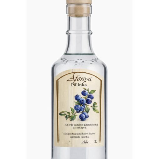 Spirit Pálinka Label - Blueberry (large)