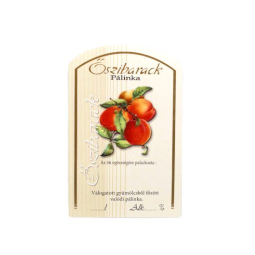 Spirit Pálinka Label - Peach (large)