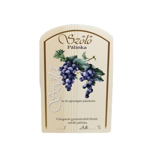 Spirit Pálinka Label - Grape (Blue) - (large)