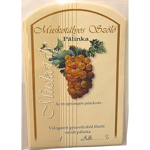 Spirit Pálinka Label - Muscat Grape (large)