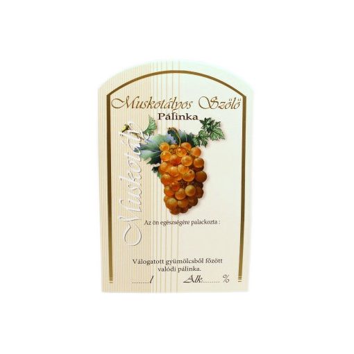 Spirit Pálinka Label - Muscat Grape (large)