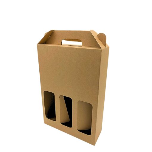 Kartónová krabica s 3 fľašami - Okienko