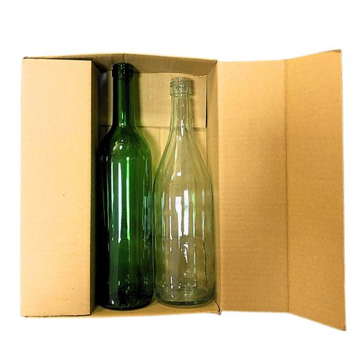 Kartónová krabica so 6 fľašami - Horizontálna
