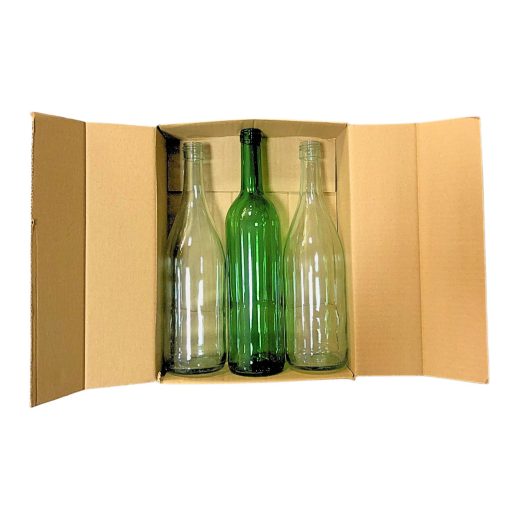 Kartónová krabica so 6 fľašami - Horizontálna