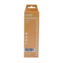 Slamky 25 ks 6 mm v bielej jednofarebnej darčekovej krabičke