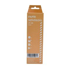   Slamky 25 ks 6 mm v bielej jednofarebnej darčekovej krabičke