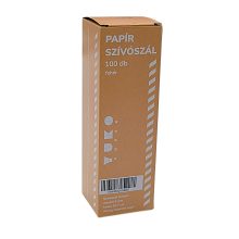 Slamky 100 ks 6 mm v bielej jednofarebnej darčekovej krabičke