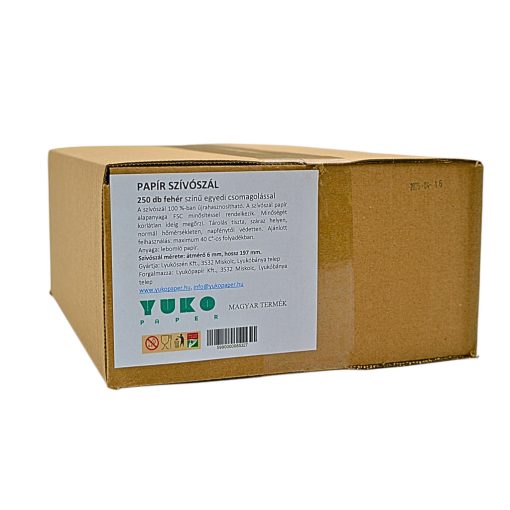 Slamky 250 ks 6 mm v bielej jednofarebnej prezentačnej krabičke, bez fóliového vrecka, jednotlivo balené