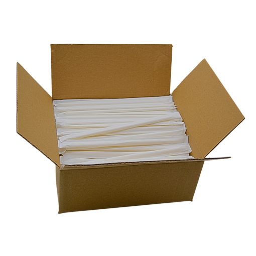 Slamky 250 ks 6 mm v bielej jednofarebnej prezentačnej krabičke, bez fóliového vrecka, jednotlivo balené